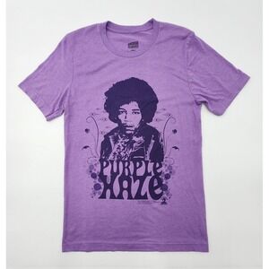 Jimi Hendrix Purple Haze Short Sleeve  Heather  Adult  T-Shirt‎ Small